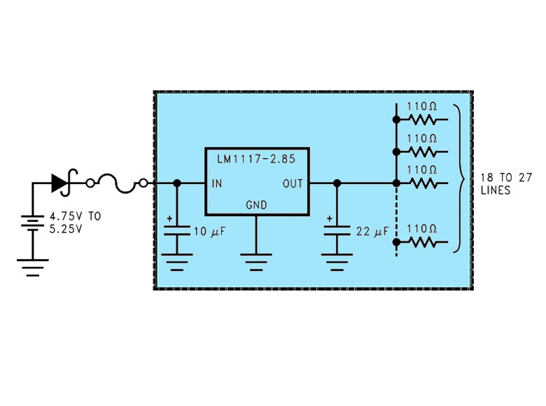 LM1117低压差电压调节器拓扑方案