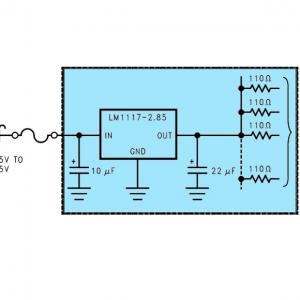LM1117低压差电压调节器拓扑方案